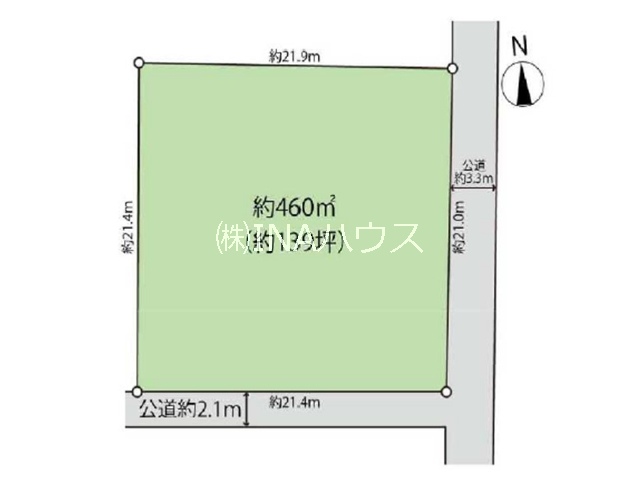丸山駅　徒歩9分　土地面積:460.84平米 ( 139.4坪 )　